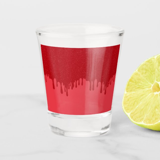 Custom Dripping Tomato Red Shot Glass – 1.5 oz (Front)