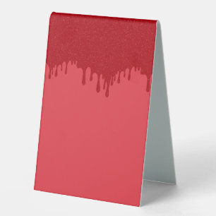Custom Dripping Tomato Red Table Tent Sign