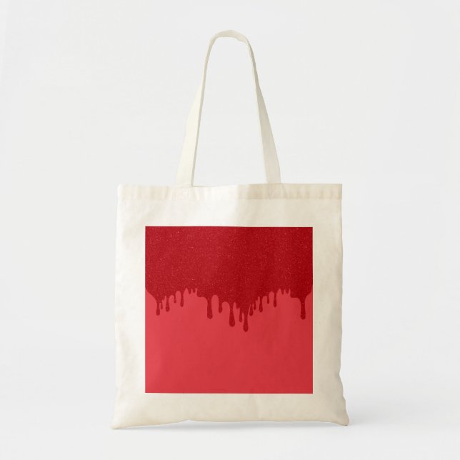 Custom Dripping Tomato Red Tote Bag (Front)