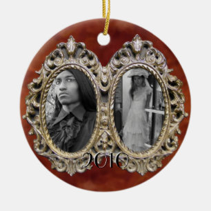 Custom Dual Photo Frame Ornament