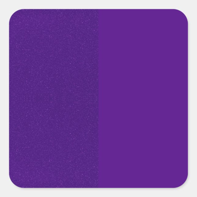 Custom Dual Purple Glitter Square Sticker (Front)