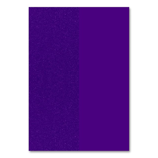 Custom Dual Purple Glitter Table Card (Front)