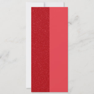 Custom Dual Tomato Red Glitter Slim Flat Card