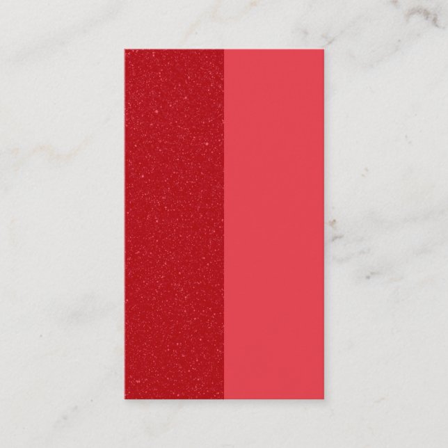 Custom Dual-Tone Red Glitter Flat Loyalty Card (Front)