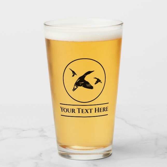 Custom Duck Hunting Beer Glass Tumblr (Front Filled)