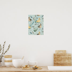 Custom Duck Themed Wall Art Poster   Nursery 