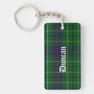 Custom Duncan Tartan Plaid Key Chain