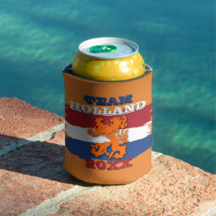 Custom Dutch Flag Orange Lion Team Holland 2025 Can Cooler
