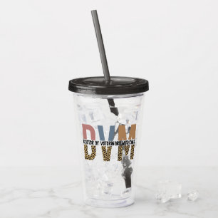 Custom DVM Doctor of Veterinary Medicine Gifts Acrylic Tumbler