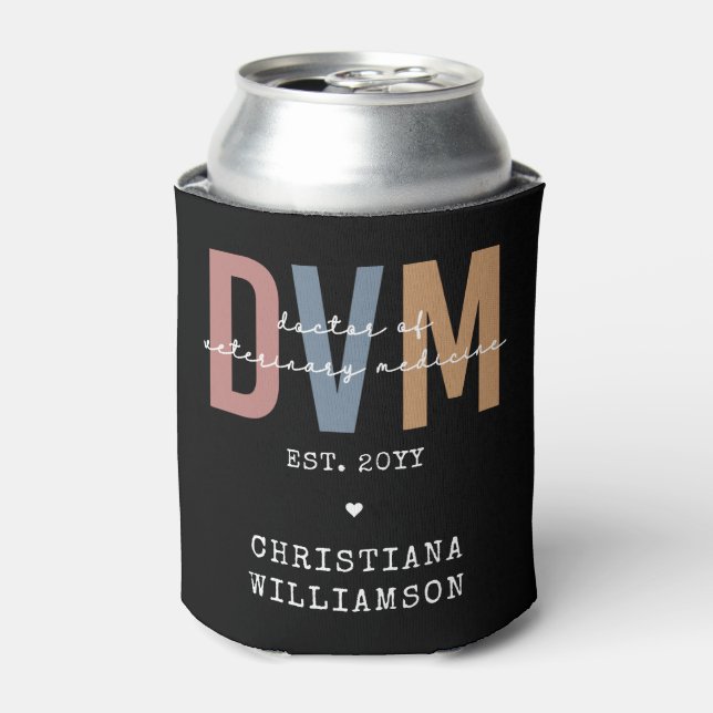 Custom DVM Doctor of Veterinary Medicine Gifts  Can Cooler (Can Front)