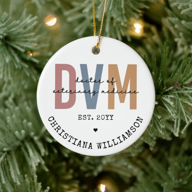 Custom DVM Doctor of Veterinary Medicine Gifts  Ceramic Tree Decoration (Tree)