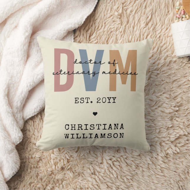 Custom DVM Doctor of Veterinary Medicine Gifts Cushion (Blanket)