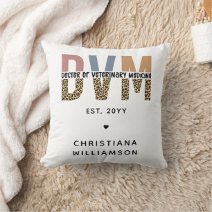 Custom DVM Doctor of Veterinary Medicine Gifts Cushion