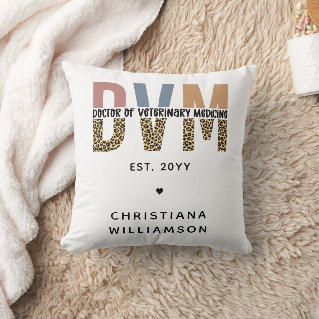 Custom DVM Doctor of Veterinary Medicine Gifts Cushion (Blanket)