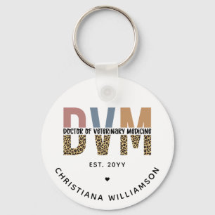 Custom DVM Doctor of Veterinary Medicine Gifts Key Ring