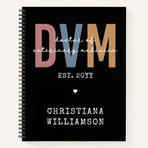 Custom DVM Doctor of Veterinary Medicine Gifts Notebook