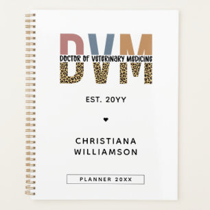 Custom DVM Doctor of Veterinary Medicine Gifts Planner