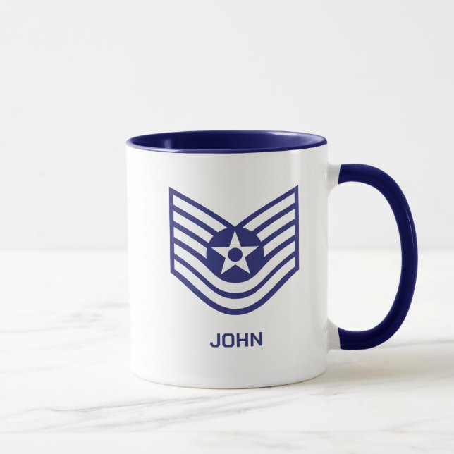 Custom E-6 Technical Sergeant Rank Air Force  Mug (Right)
