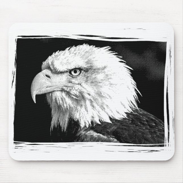Custom Eagle Head Modern Pop Art Picture Template Mouse Mat (Front)