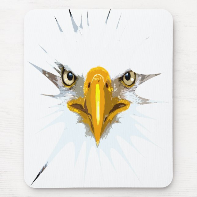 Custom Eagle Head Modern Pop Art Template Mouse Mat (Front)