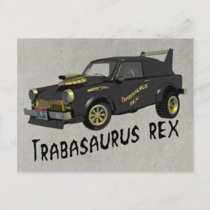 Custom East German Trabant Car Postcard