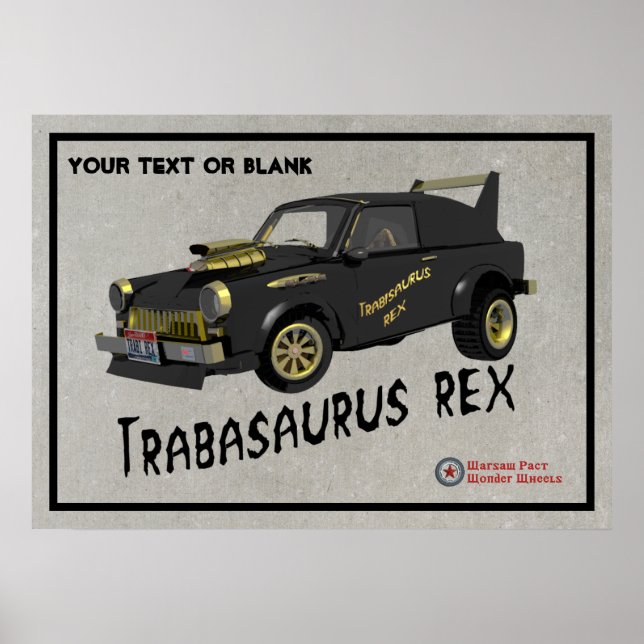 Custom East German Trabant Car Poster (Front)