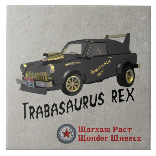 Custom East German Trabant Car Tile (Front)