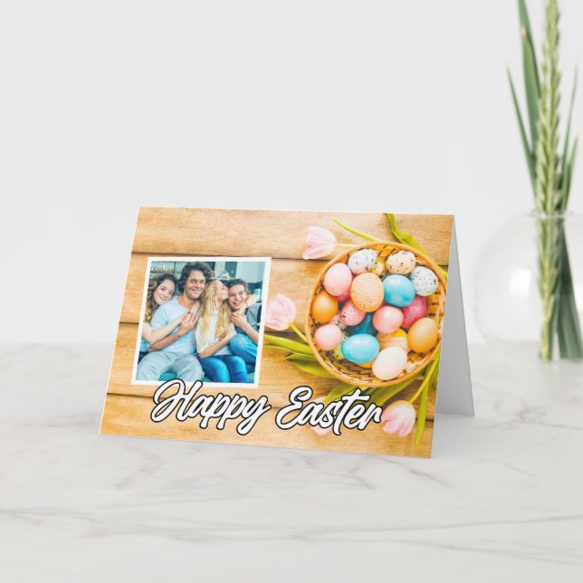 Custom Easter Basket Tulips Collage Photo Template (Front)