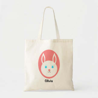 Custom Easter Bunny Tote with Pink