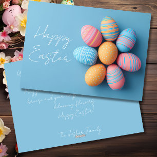 Custom Easter Card with Easter Eggs