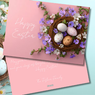 Custom Easter Card with Easter Eggs