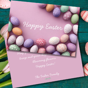 Custom Easter Card with Easter Eggs