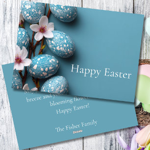 Custom Easter Card with Easter Eggs
