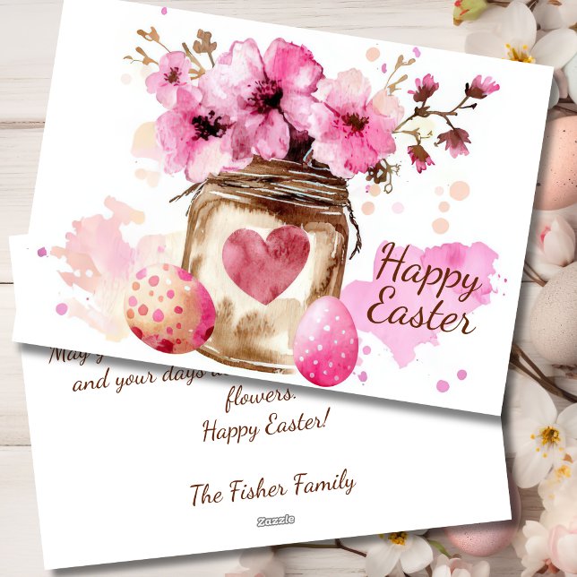 Custom Easter Card with Easter Eggs and Flowers (Creator Uploaded)