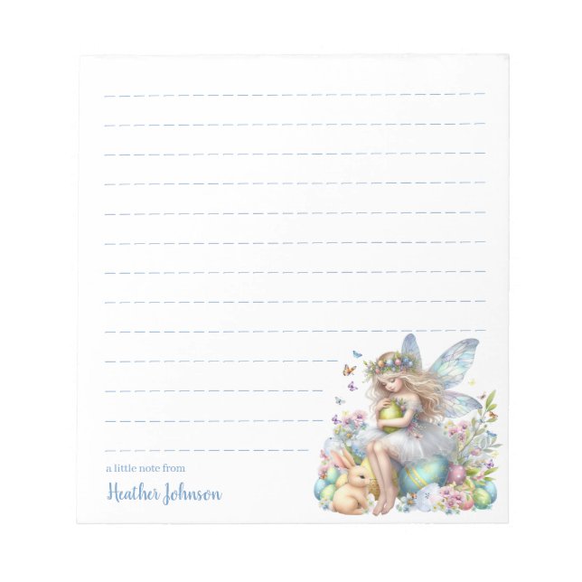 Custom Easter Fairy Notepad (Front)