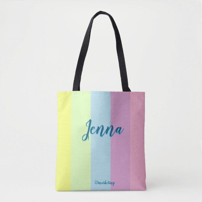 Custom Easter Tote Bag Pastel Girls Purse Cute (Front)
