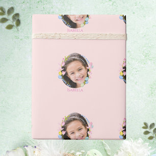 Custom Easter Wrapping Paper with Photo & Name