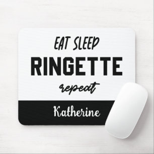 Custom Eat Sleep Ringette Repeat Ringette Mouse Mat