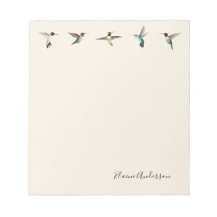 Custom Ecru North American Hummingbirds Notepad