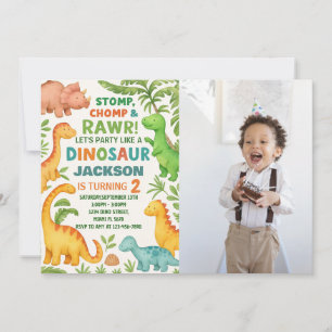 Custom Editable Dino Party Invite