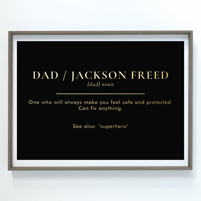 Custom Editable Fathers Day DAD Gold  Foil Prints (Creator Uploaded)