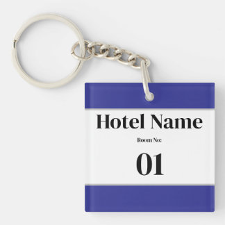 Custom Editable Hotel Room Keychain | Personalised