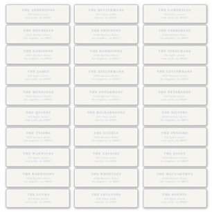 Custom Editable Individual Wedding Guest Address