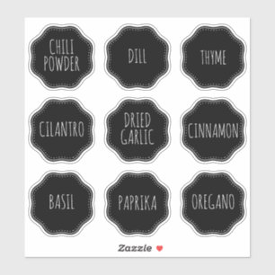 Custom Editable Spice Jar Label Pantry Cupboard 