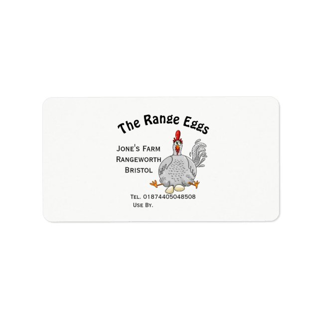 Custom Egg Box Label – Farm Fresh Design (Front)