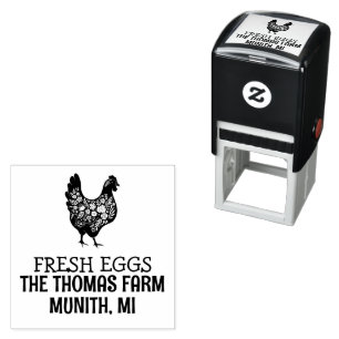 CUSTOM Egg Carton Chicken Lover Gift idea Self-inking Stamp