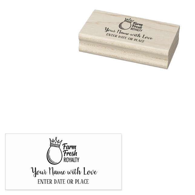 Custom Egg Carton Stamp – Personalized Farm Logo  (Stamped)