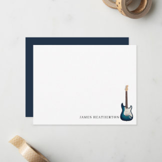 Custom Electric Guitar Note Card