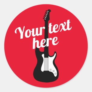 Custom electric rock guitar stickers for guitarist