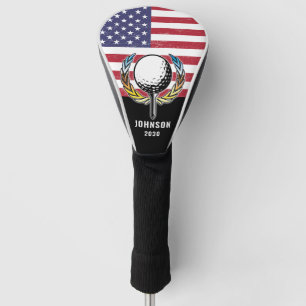Custom Elegant American Flag Golf Design Golf Head Golf Head Cover